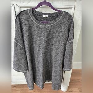 POL Oversized Ribbed Knit Top | Size M NWOT